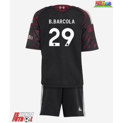 Liverpool Bradley Barcola #29 Tercera Equipación Niños 2026-27 Manga Corta (+ Pantalones cortos)